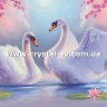 Набор картина из страз Лебеди (40x60) фото 1 — CRYSTAL SHOP