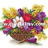 Набор алмазная мозаика стразами 8 Марта Крокусы Мимоза (30x40) фото 1 — CRYSTAL SHOP