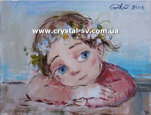 Набор рукоделия мозаика стразами Девочка (30х40) — CRYSTAL SHOP