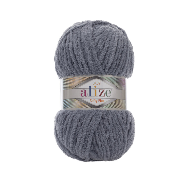 Пряжа Alize Softy Plus (Ализе Софти Плюс) цвет 87 серебро — CRYSTAL SHOP