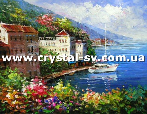 Набор алмазная живопись Морской пейзаж (40x50) — CRYSTAL SHOP