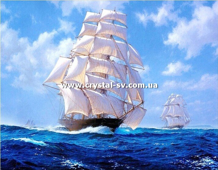 Набор алмазная живопись Парусник (30х40) — CRYSTAL SHOP