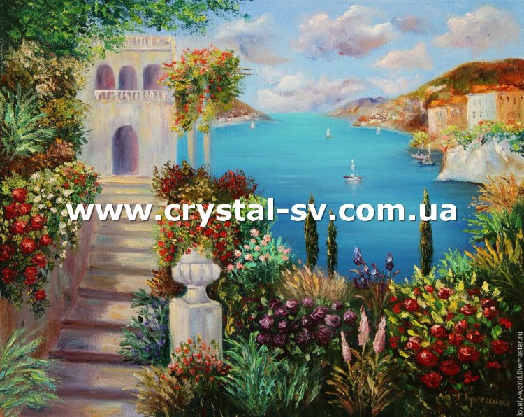 Набор алмазная живопись Набережная яхты (40x50) — CRYSTAL SHOP