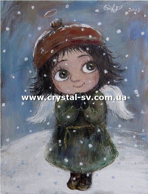 Набор алмазными стразами Ангелы (40х30) — CRYSTAL SHOP