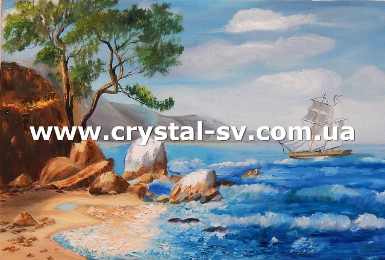 Набор алмазная живопись Морской пейзаж (40x60) — CRYSTAL SHOP