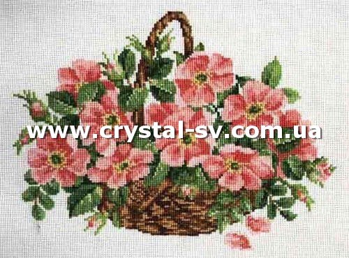 Набор алмазная мозаика стразами Цветы в корзине Вышивка — CRYSTAL SHOP