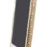 Бампер на телефон для iPhone 5/5s стразами Chanel logo металлический design Rhinestones GOLD Pink фото 1 — CRYSTAL SHOP