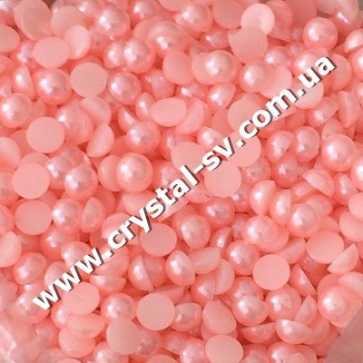 Полужемчуг акрил Светло-розовый (Light Rose) 4 мм. Цена за 100 шт. — CRYSTAL SHOP