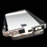 Бампер для iphone 5/5s алюминиевый с камнями SILVER фото 5 — CRYSTAL SHOP