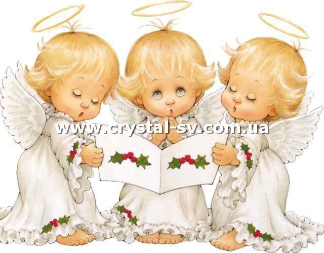 Набор алмазными стразами Три ангелочка Колыбельная — CRYSTAL SHOP