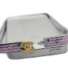 Бампер на телефон для iPhone 5/5s стразами Chanel logo металлический design Rhinestones SILVER Pink фото 2 — CRYSTAL SHOP