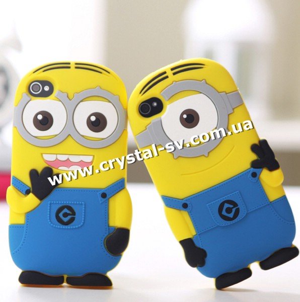 Силиконовый чехол миньон для iPhone 5/5s Миньоны из мультика &quot;Гадкий Я&quot; — CRYSTAL SHOP