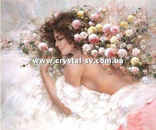 Набор алмазная мозаика стразами Нежность Женщина (40х50) — CRYSTAL SHOP
