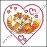 Набор алмазная мозаика стразами Сердце Коты Любовь фото 1 — CRYSTAL SHOP
