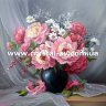 Набор алмазная мозаика стразами Натюрморт Пионы и ромашки (30Х40) фото 1 — CRYSTAL SHOP