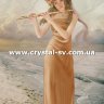 Набор алмазная мозаика стразами Музыка Девушка играет на флейте (40x30) фото 1 — CRYSTAL SHOP