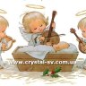 Набор алмазными стразами Младенец Три ангелочка (20х35) фото 1 — CRYSTAL SHOP