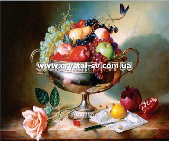 Набор алмазная вышивка Ваза с фруктами (40х50) — CRYSTAL SHOP
