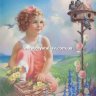 Набор алмазная мозаика стразами Луг Девочка Скворечник (50х40) фото 1 — CRYSTAL SHOP