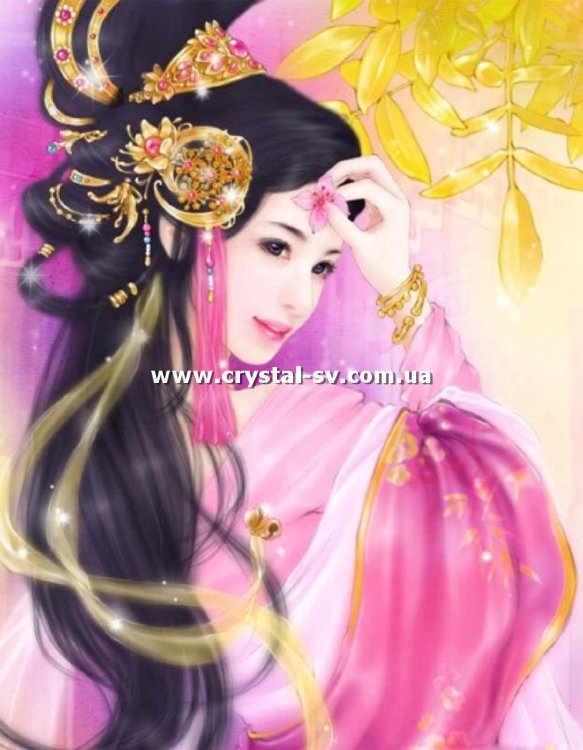 Набор алмазная мозаика стразами Девушка Восточный стиль (50х40) — CRYSTAL SHOP