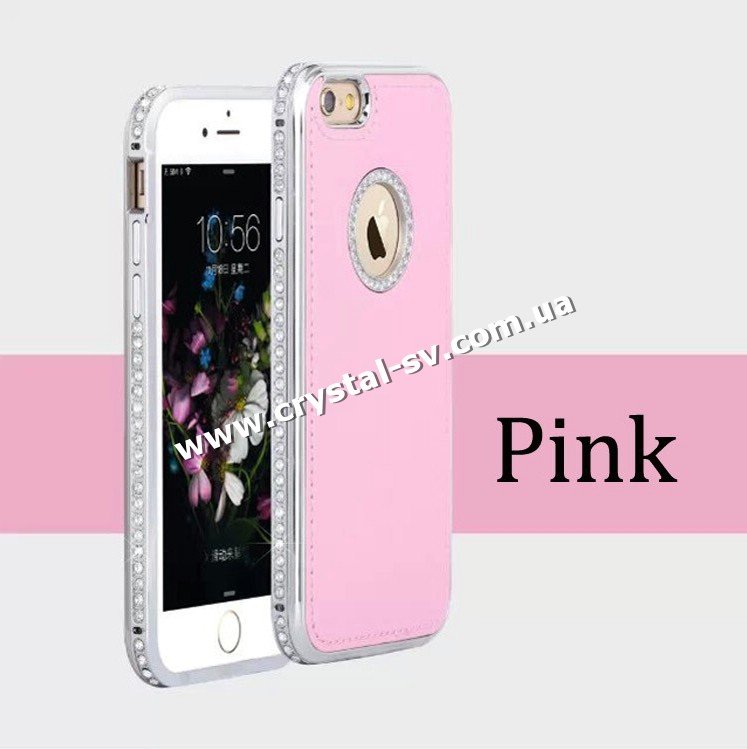 сайт кристал со стразами чехлы с камнями кожа на айфон 5 Crystal Luxe Pink — CRYSTAL SHOP