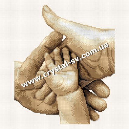 Набор мозаика стразами Вышивка детская ручка (20x25) — CRYSTAL SHOP