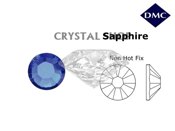 Стразы DMC non Hot Fix Sapphire ss8 (2.3-2.5 мм) фото 1 &mdash; CRYSTAL SHOP