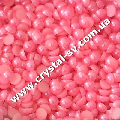 Полужемчуг акрил Розовый (Rose) 2 мм. Цена за 100 шт. — CRYSTAL SHOP