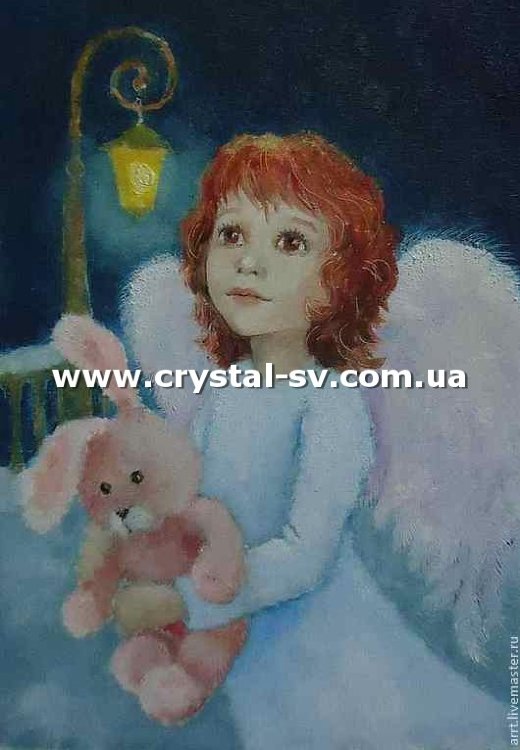 Набор алмазными стразами Рождественские ангелы (45x30) — CRYSTAL SHOP