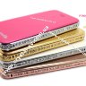 Купить iphone в Украине чехол iphone 5 камни Elegance Style PU кожа GOLD фото 4 — CRYSTAL SHOP
