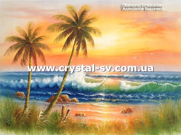 Набор алмазная живопись Тропический пейзаж (40х50) — CRYSTAL SHOP