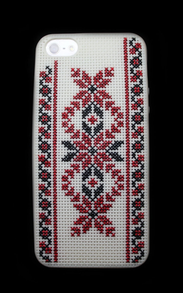 Вышивка крестом чехол для iphone 5/5s с вышивкой в украинском стиле 