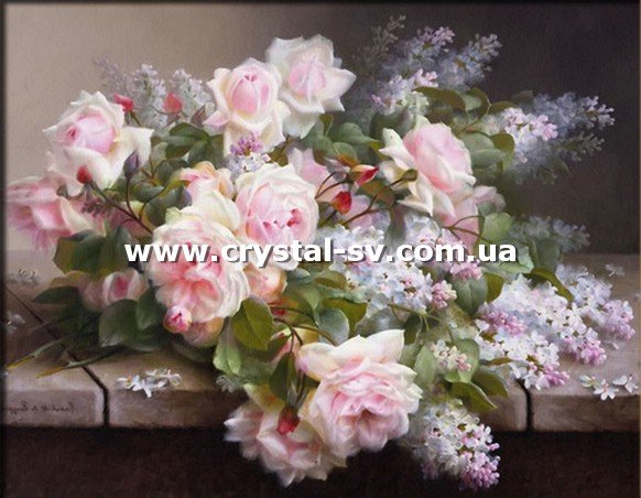 Набор алмазная мозаика стразами Букет (40х50) — CRYSTAL SHOP