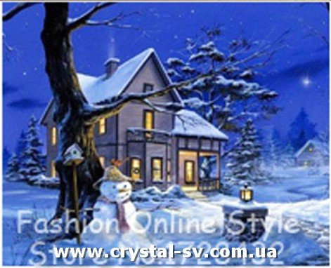 Набор рисование камнями Новогодние картинки (40х50) — CRYSTAL SHOP