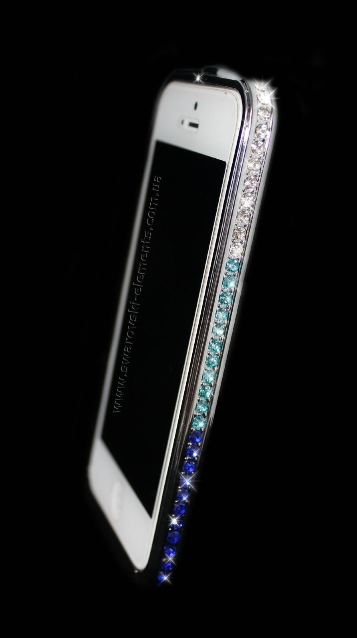 Бампер для iphone 4/4s алюминиевый с камнями BLUE 3 in 1 купить, бампер, iphone 4 4s, сваровски, металлический, алюминиевый, камнями, камни, стразами, страз, стразы.