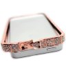 Бампер для iPhone 5/5s Luxury BVLGARI орнамент из страз Snake Head змея GOLD PINK фото 6 &mdash; CRYSTAL SHOP
