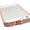 Бампер для iPhone 5/5s Luxury BVLGARI орнамент из страз Snake Head змея GOLD PINK фото 2 &mdash; CRYSTAL SHOP