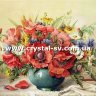 Набор алмазная мозаика стразами Маки в вазе (30х40) фото 1 — CRYSTAL SHOP