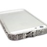 Бампер для iPhone 5/5s Luxury BVLGARI орнамент из страз Snake Head змея SILVER фото 2 — CRYSTAL SHOP