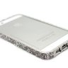 Бампер для iPhone 5/5s Luxury BVLGARI орнамент из страз Snake Head змея SILVER фото 5 — CRYSTAL SHOP