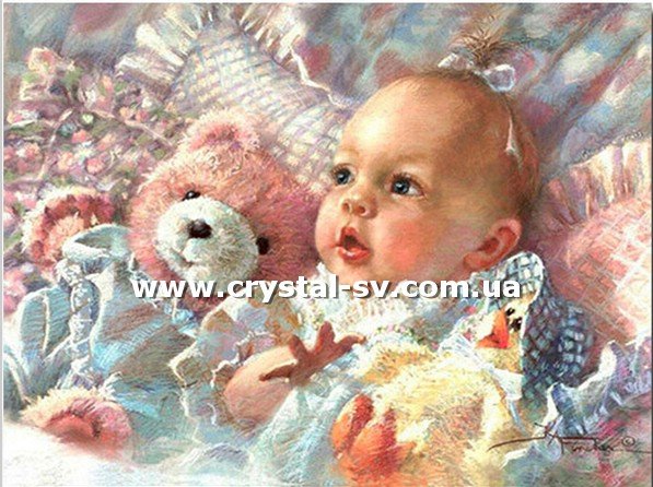 Набор творчества мозаика стразами Ребенок Дочь (30х40) — CRYSTAL SHOP