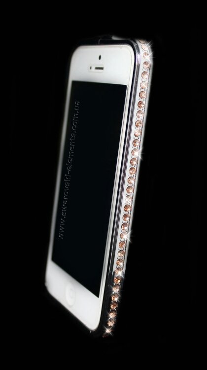 Бампер для iphone 5/5s Deluxe Crystal Diamond SILVER №2 — CRYSTAL SHOP