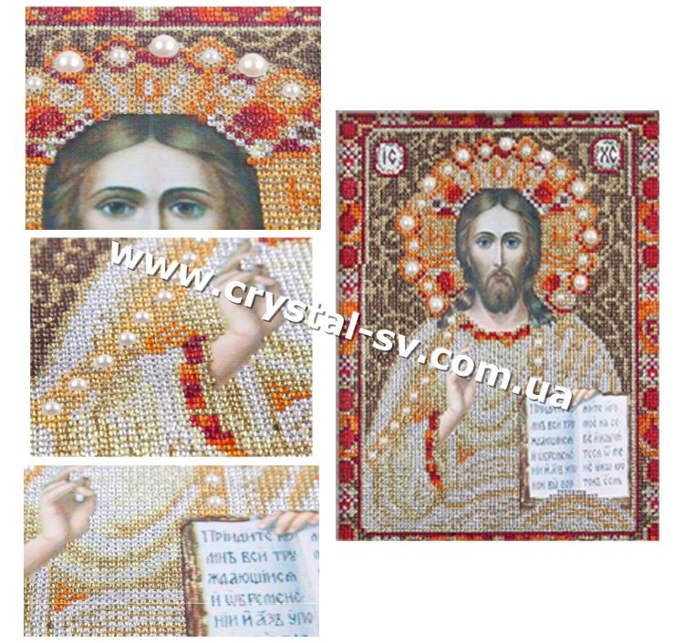 Набор алмазная мозаика стразами Образ Господа Вседержителя (40х30) — CRYSTAL SHOP