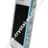 Бампер алюминиевый для iphone 4/4s Luxury Ultra-thin Diamond Strass BLUE фото 1 — CRYSTAL SHOP