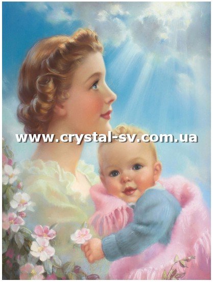Набор мозаика стразами Мама (40х30) — CRYSTAL SHOP