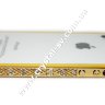 Бампер алюминиевый для iphone 4/4s Luxury Ultra-thin Diamond Strass YELLOW фото 2 — CRYSTAL SHOP