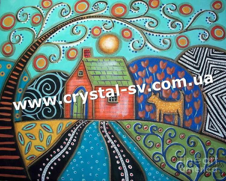 Наборы алмазной вышивки Абстракция желтая собака (40x50) — CRYSTAL SHOP