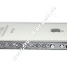 Бампер алюминиевый для iphone 4/4s Luxury Ultra-thin Diamond Strass SILVER фото 2 — CRYSTAL SHOP