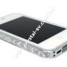 Бампер алюминиевый для iphone 4/4s Luxury Ultra-thin Diamond Strass SILVER фото 5 — CRYSTAL SHOP