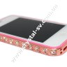 Бампер алюминиевый для iphone 4/4s Luxury Ultra-thin Diamond Strass PINK фото 4 — CRYSTAL SHOP
